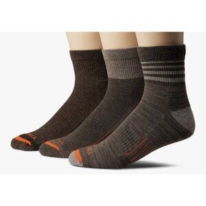 Merino Wool Work Socks for Men, 3 Pair Brown Size M/L New